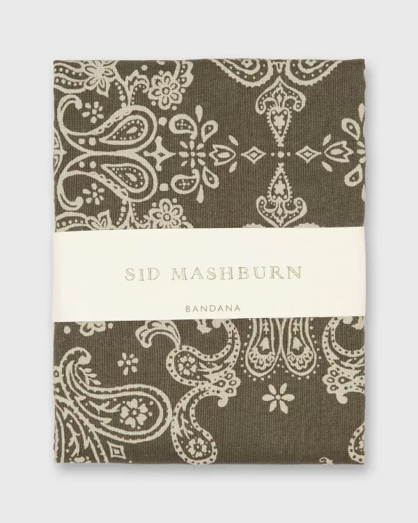 Flash Sale Sid Mashburn Bandana Olive Paisley