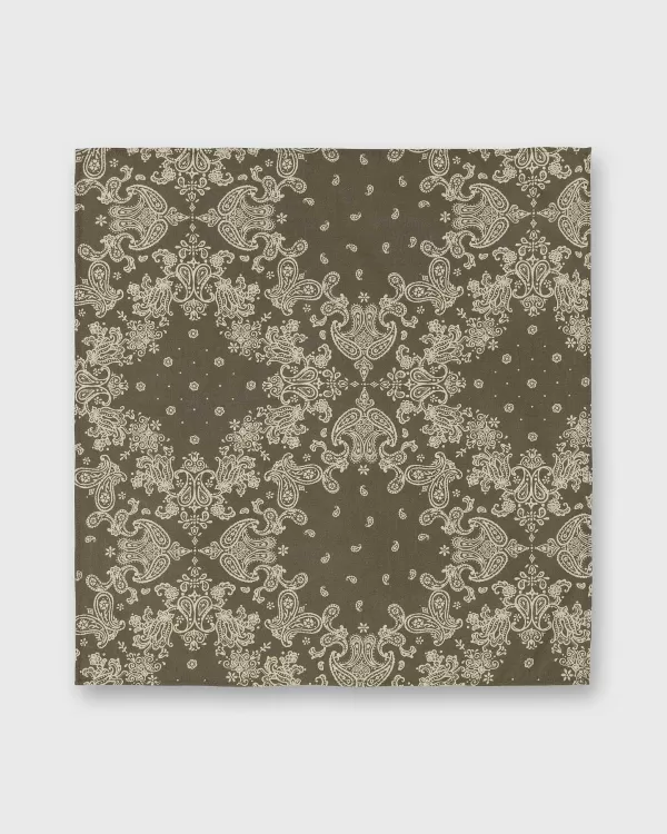 Flash Sale Sid Mashburn Bandana Olive Paisley