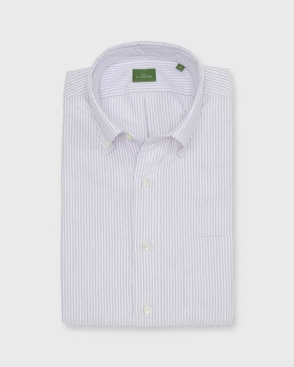 Fashion Sid Mashburn Button-Down Sport Shirt Lavender University Stripe Oxford