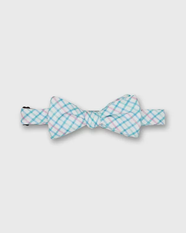 Clearance Sid Mashburn Cotton Bow Tie Verdigris Tattersall