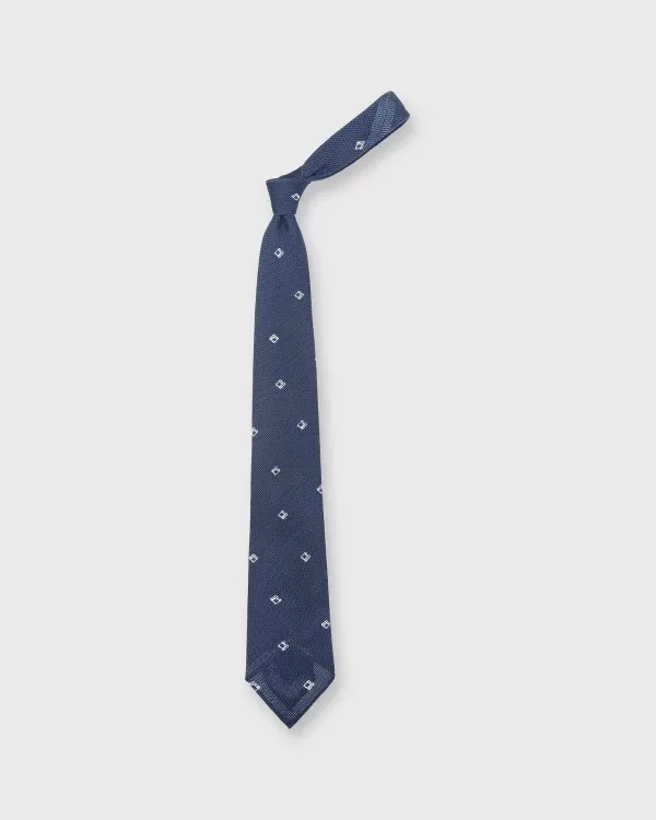 Discount Sid Mashburn Cotton Woven Tie Navy/White Diamonds