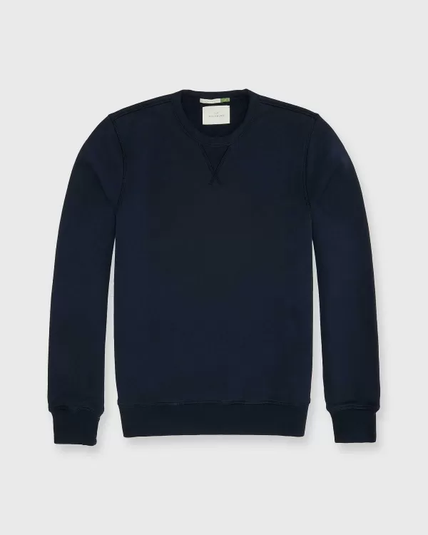 Store Sid Mashburn Crewneck Pullover Sweatshirt Navy French Terry