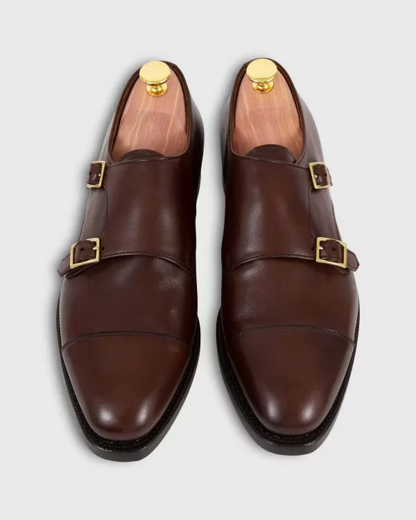 Online Sid Mashburn Double Monk Strap Espresso Calfskin