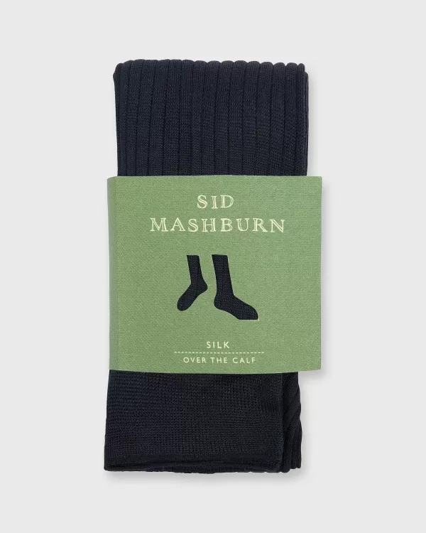 Best Sid Mashburn Over-The-Calf Dress Socks Navy Silk