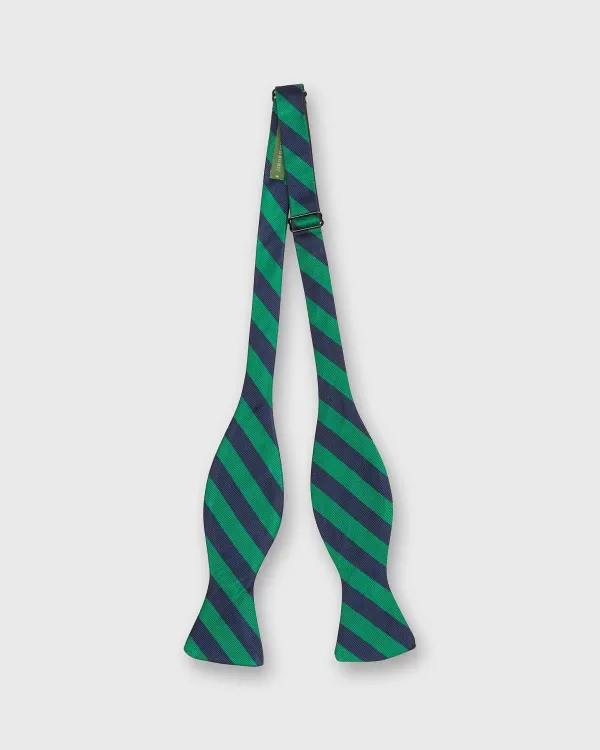 Cheap Sid Mashburn Silk Bow Tie Green Kinsey Stripe