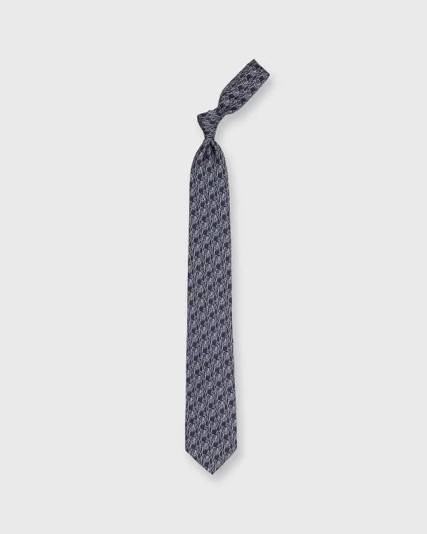 Cheap Salvatore Ferragamo Silk Print Tie Navy Giraffes